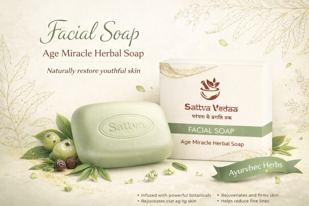 🌿 SATTVA VEDAA Facial Soap – Natural Glow & Deep Detox