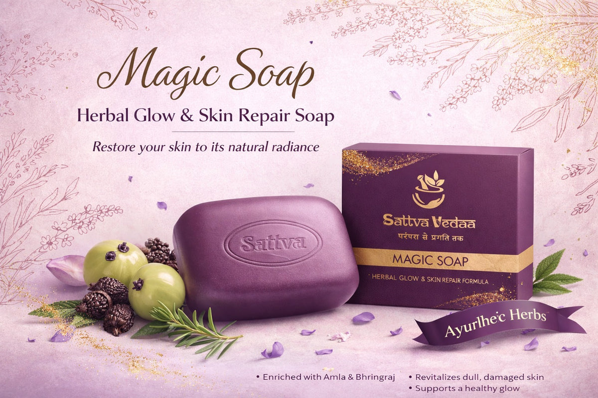 🌿 SATTVA VEDAA MAGIC SOAP – Reveal Naturally Radiant Skin