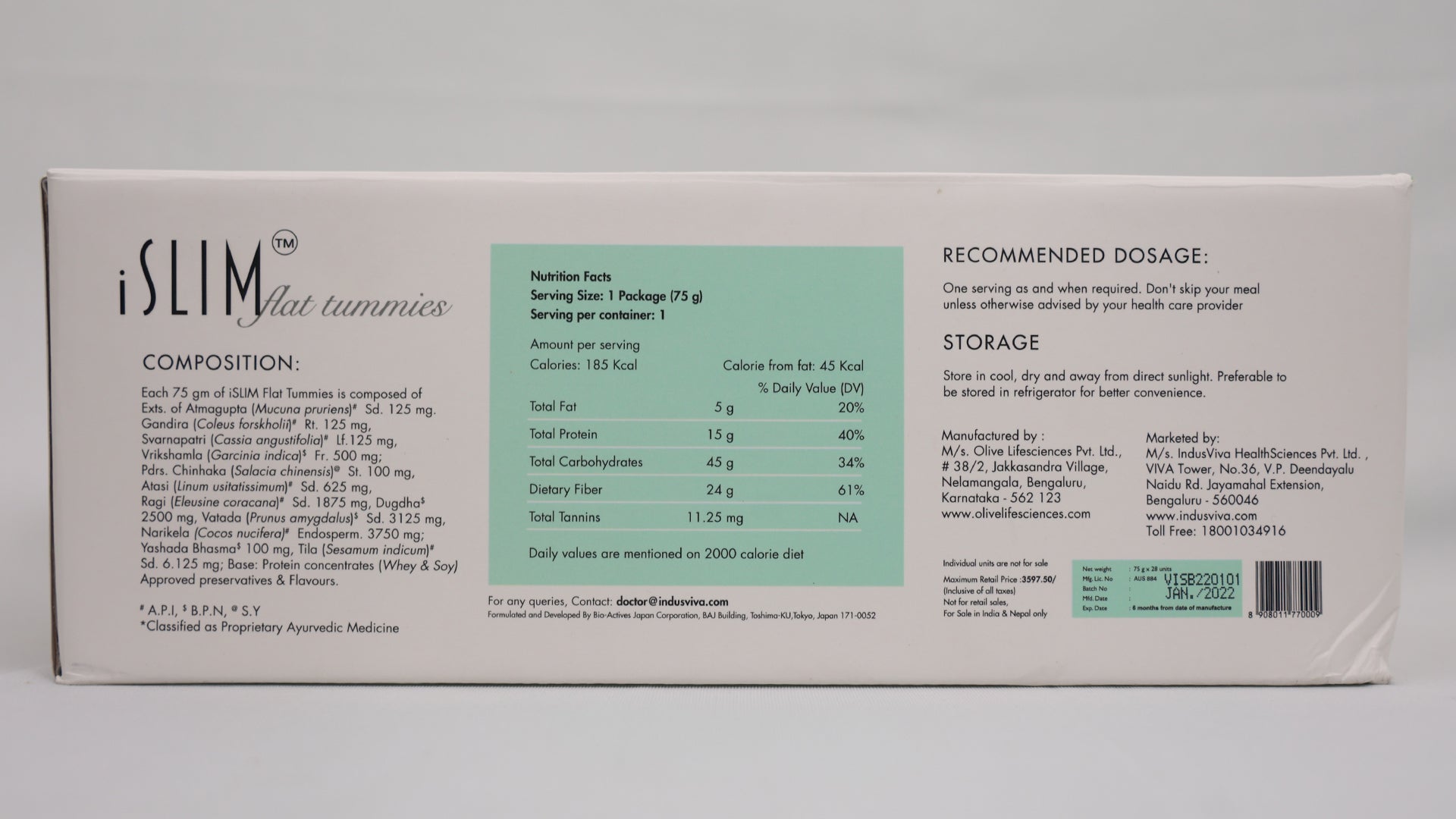 Indus Viva I Slim Flat Tummies – With 3 Powerful Herbs for Weight Loss by Sattv vedaa